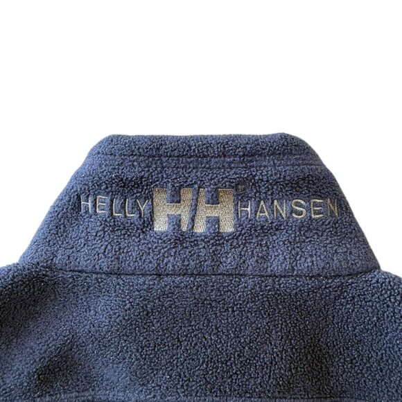 Helly Hansen Fleece Vest Mens Large Full Zip Sleeveless Sweater Mock Neck Blue - Picture 4 of 7